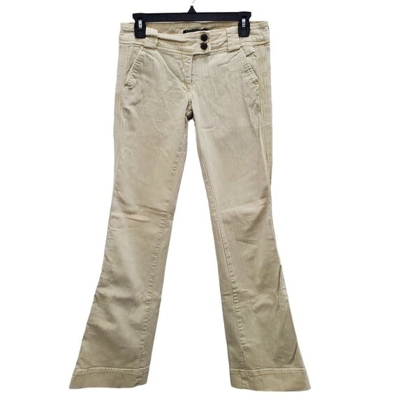 Anthropologie |‎ Sanctuary Women's Light Yellow Pinstripe Denim Trouser Size 4 - Picture 1 of 5